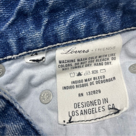 Lovers + Friends Dylan Cuffed Boyfriend Denim Jean Shorts in Skycrest Size 24 - Picture 12 of 15